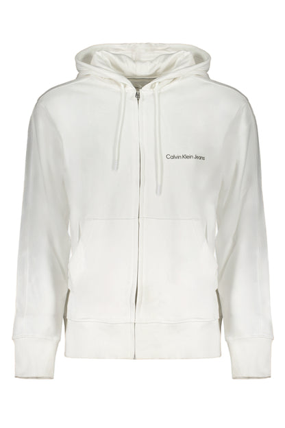 CALVIN KLEIN Felpa Con Zip Uomo - Bianco