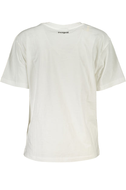 DESIGUAL T Shirt Maniche Corte Donna - Bianco