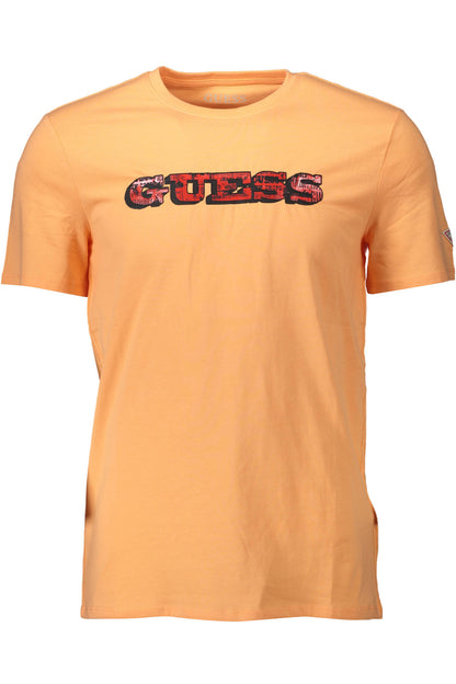 GUESS JEANS T Shirt Maniche Corte Uomo - Arancione