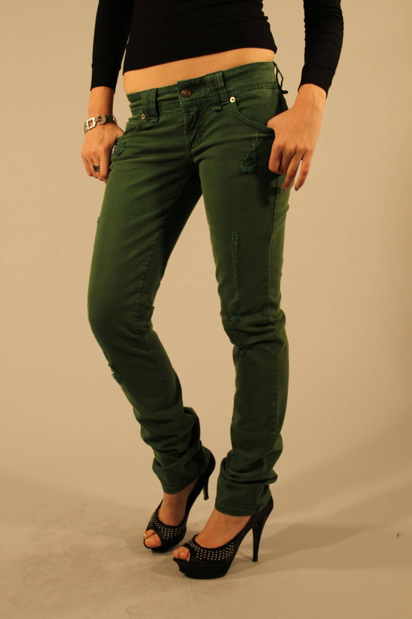 JOHN GALLIANO Jeans Denim Donna - Verde